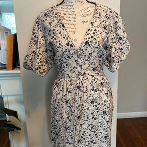 Black and White Floral Dress